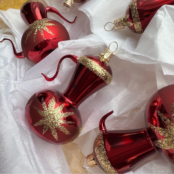 Tea Pots Christmas Ornaments Glass 7 pieces - Picture 2 of 16